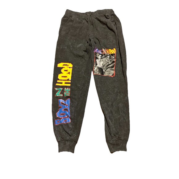 Boyz N The Hood Jogger Sweatpants Men’s M Black Acid Wash Ripple Junction NWOT - Picture 1 of 6